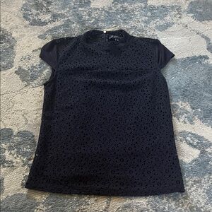 Tommy Hilfiger Navy Blouse with Cap Sleeves